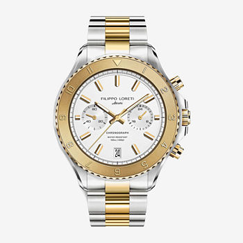 Filippo Loreti Mens Two Tone Stainless Steel Bracelet Watch 00676