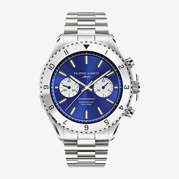 Filippo Loreti Mens Silver Tone Stainless Steel Bracelet Watch 00545