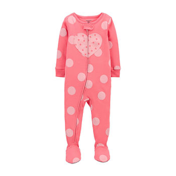 Carter's Baby Girls Long Sleeve Footed One Piece Pajama
