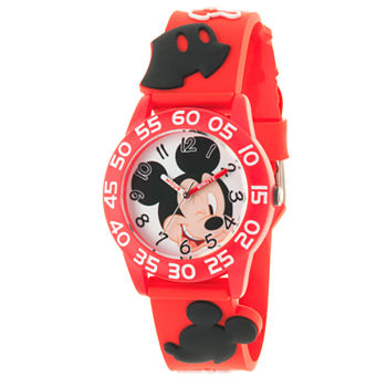 Disney Mickey Mouse Boys Red Strap Watch Wds000509