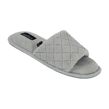 Cuddl Duds Quilted Terry Slide Womens Slip-On Slippers