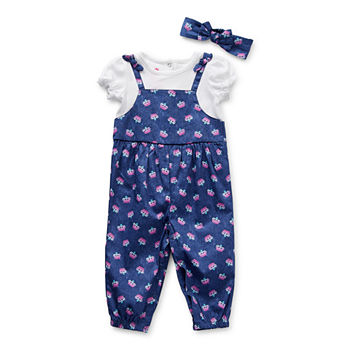 Juicy By Juicy Couture Baby Girls Short Sleeve Jumpsuit