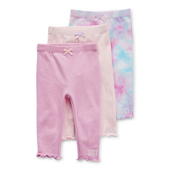Juicy By Juicy Couture Baby Girls 3-pc. Straight Pull-On Pants