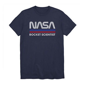 Nasa Rocket Scientist Mens Crew Neck Short Sleeve Regular Fit Graphic T-Shirt