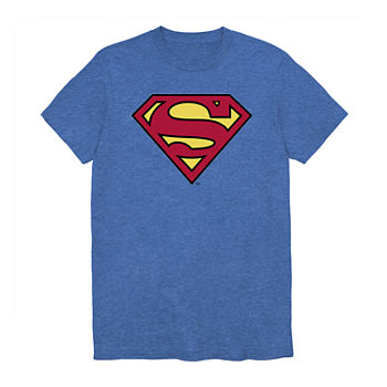 Superman Mens Crew Neck Short Sleeve Regular Fit DC Comics Superman Graphic T-Shirt