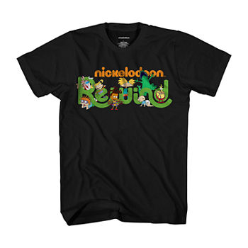 Nickelodeon Rewind Mens Crew Neck Short Sleeve Regular Fit Graphic T-Shirt