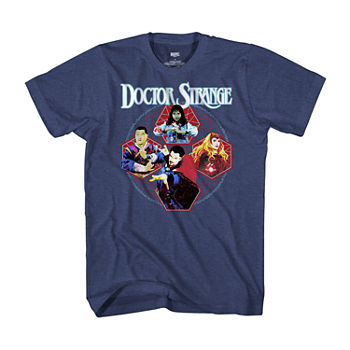 Mens Crew Neck Short Sleeve Regular Fit Doctor Strange Marvel Graphic T-Shirt