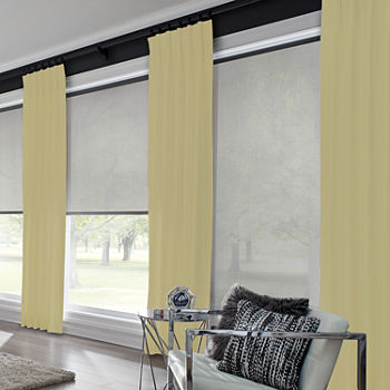 Bali Coastal Custom Light-Filtering Pinch Pleat Single Curtain Panel