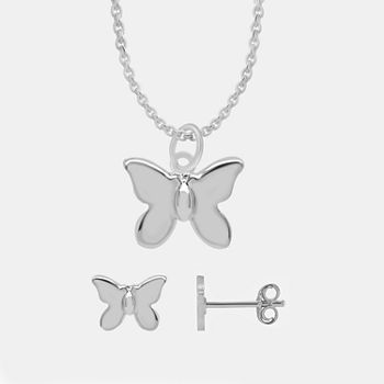 Itsy Bitsy Made With Recycled Sterling Silver 3-pc. Butterfly Jewelry Set