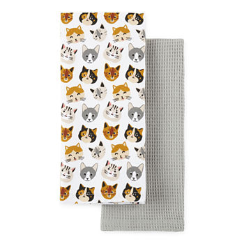 Everyday Elegance Cute Cats 2-pc. Kitchen Towel Set