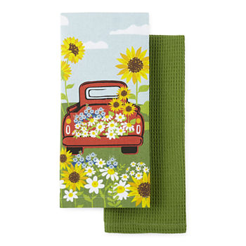 Everyday Elegance Flower Truck 2-pc. Kitchen Towel Set