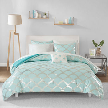 Intelligent Design Kaylee Geometric Comforter Set with decorative pillow