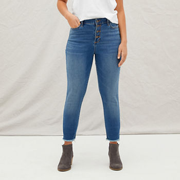 a.n.a Womens High Rise Button Fly Jegging