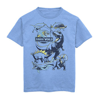 Little & Big Boys Round Neck Jurassic World Short Sleeve Graphic T-Shirt