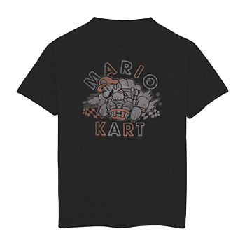 Little & Big Boys Round Neck Super Mario Short Sleeve Graphic T-Shirt