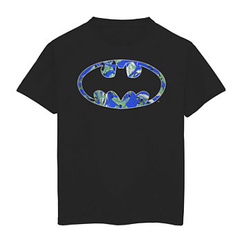 Little & Big Boys Round Neck Batman Short Sleeve Graphic T-Shirt