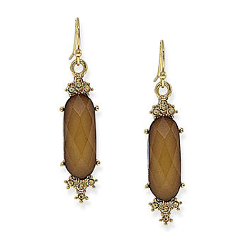 1928 Gold Tone Drop Earrings