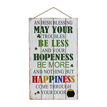 National Tree Co. 16" St. Patrick's Irish Blessing Wall Sign
