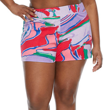 Juicy By Juicy Couture Womens High Rise Pull-On Short-Plus