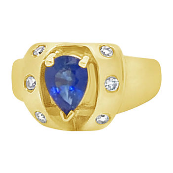 LIMITED QUANTITIES! Le Vian Grand Sample Sale™ Ring featuring Cornflower Ceylon Sapphire™ Vanilla Diamonds® set in 14K Honey Gold™