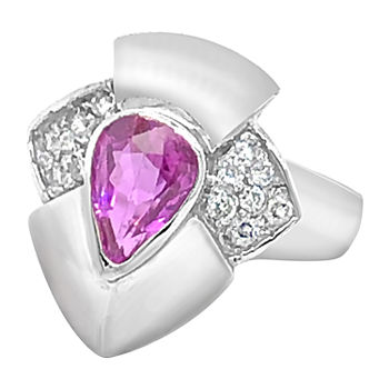 LIMITED QUANTITIES! Le Vian Grand Sample Sale™ Ring featuring Bubble Gum Pink Sapphire™ Vanilla Diamonds® set in 18K Vanilla Gold®
