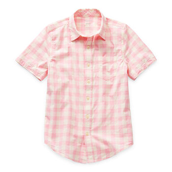 Arizona Little & Big Boys Short Sleeve Button-Down Shirt
