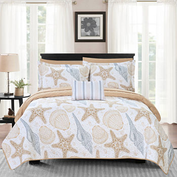 Chic Home Maritime 4-pc. Hypoallergenic Quilt Set