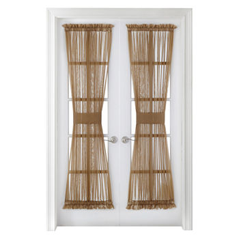 Home Expressions Lisette Sheer Single Rod Pocket Door Panel Curtain