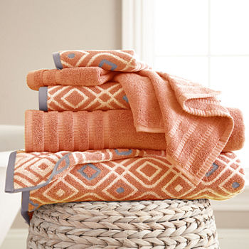 Pacific Coast Textiles Oxford Yarn Dyed 6-pc.Bath Towel Set