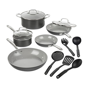 Granite Stone Pro Hard Anodized 13-pc. Nonstick Pots And Pans Cookware Set With Utensils
