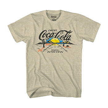Coca Cola Big and Tall Mens Crew Neck Short Sleeve Regular Fit Graphic T-Shirt