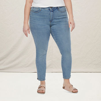 a.n.a-Plus Womens High Rise Skinny Jean