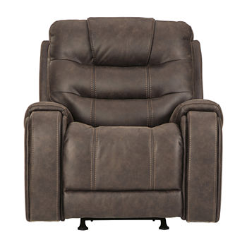 Signature Design by Ashley Yacolt Living Room Collection Pad-Arm Recliner