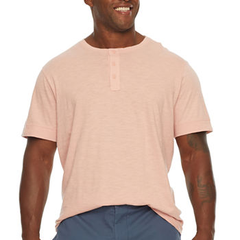 Mutual Weave Big and Tall Mens Short Sleeve Regular Fit Henley Shirt