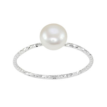 Itsy Bitsy Cultured Freshwater Pearl Sterling Silver Band