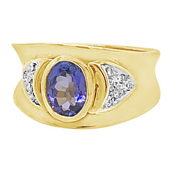 LIMITED QUANTITIES! Le Vian Grand Sample Sale™ Ring featuring Blueberry Tanzanite® Vanilla Diamonds® set in 18K Honey Gold™