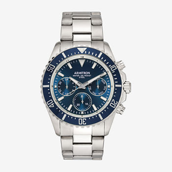Armitron All Sport Mens Silver Tone Stainless Steel Bracelet Watch 20/5351nvsv