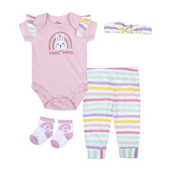 Baby Essentials Baby Girls 3-pc. Bodysuit Set