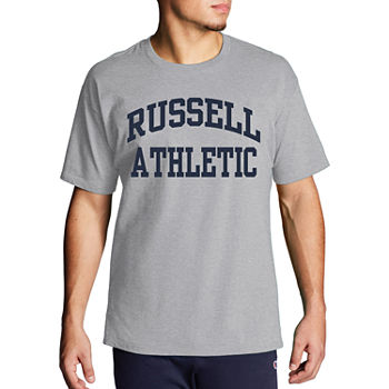 Russell Athletics Big and Tall Mens Round Neck Short Sleeve Regular Fit Graphic T-Shirt