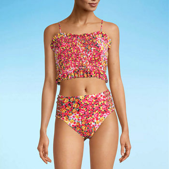 Decree Floral Bandeau Bikini Swimsuit Top Juniors