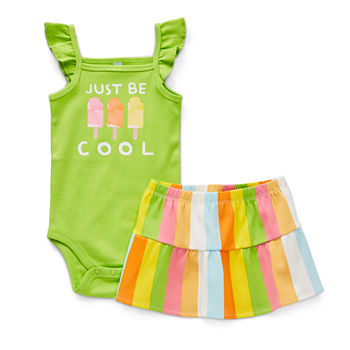 Okie Dokie Baby Girls 2-pc. Bodysuit Set