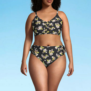 Mynah Plus Bralette Bikini Swimsuit Top, Bottoms, and Cover Up