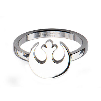 Star Wars® Stainless Steel Rebel Alliance Symbol Cutout Ring