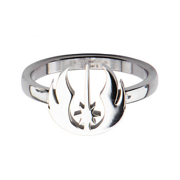 Star Wars® Stainless Steel Jedi Symbol Cutout Ring