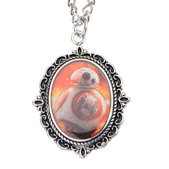 Star Wars® Stainless Steel BB-8 Cameo Pendant Necklace