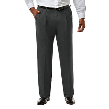 JM Haggar Premium Stretch Sharkskin Classic Fit Pleated Suit Pants - Big & Tall