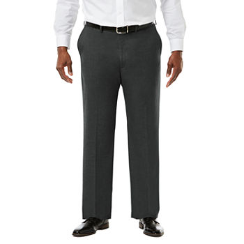 JM Haggar Premium Stretch Sharkskin  Classic Fit Flat Front Suit Pants - Big & Tall