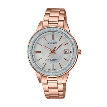 Casio Womens Rose Goldtone Stainless Steel Bracelet Watch Ltps200pg-9av