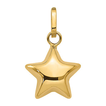 Womens 14K Gold Star Pendant