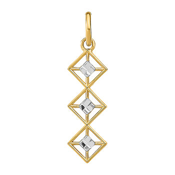Womens 14K Gold Diamond Pendant
